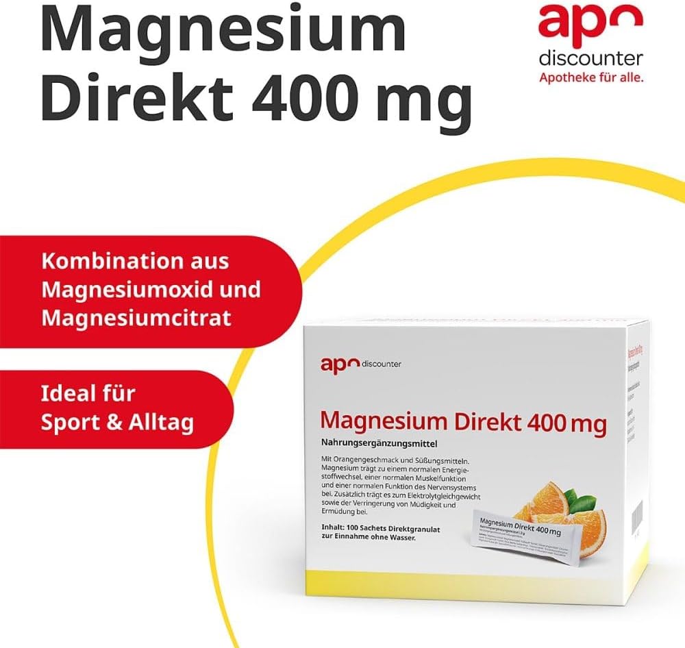 Magnesium 400 mg – Magnesium Direct 400 mg from Apodiscounter 3 x 100 x 2 g – Bild 6
