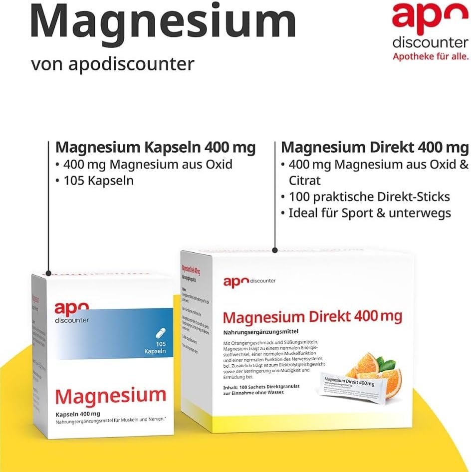 Magnesium 400 mg – Magnesium Direct 400 mg from Apodiscounter 3 x 100 x 2 g – Bild 8