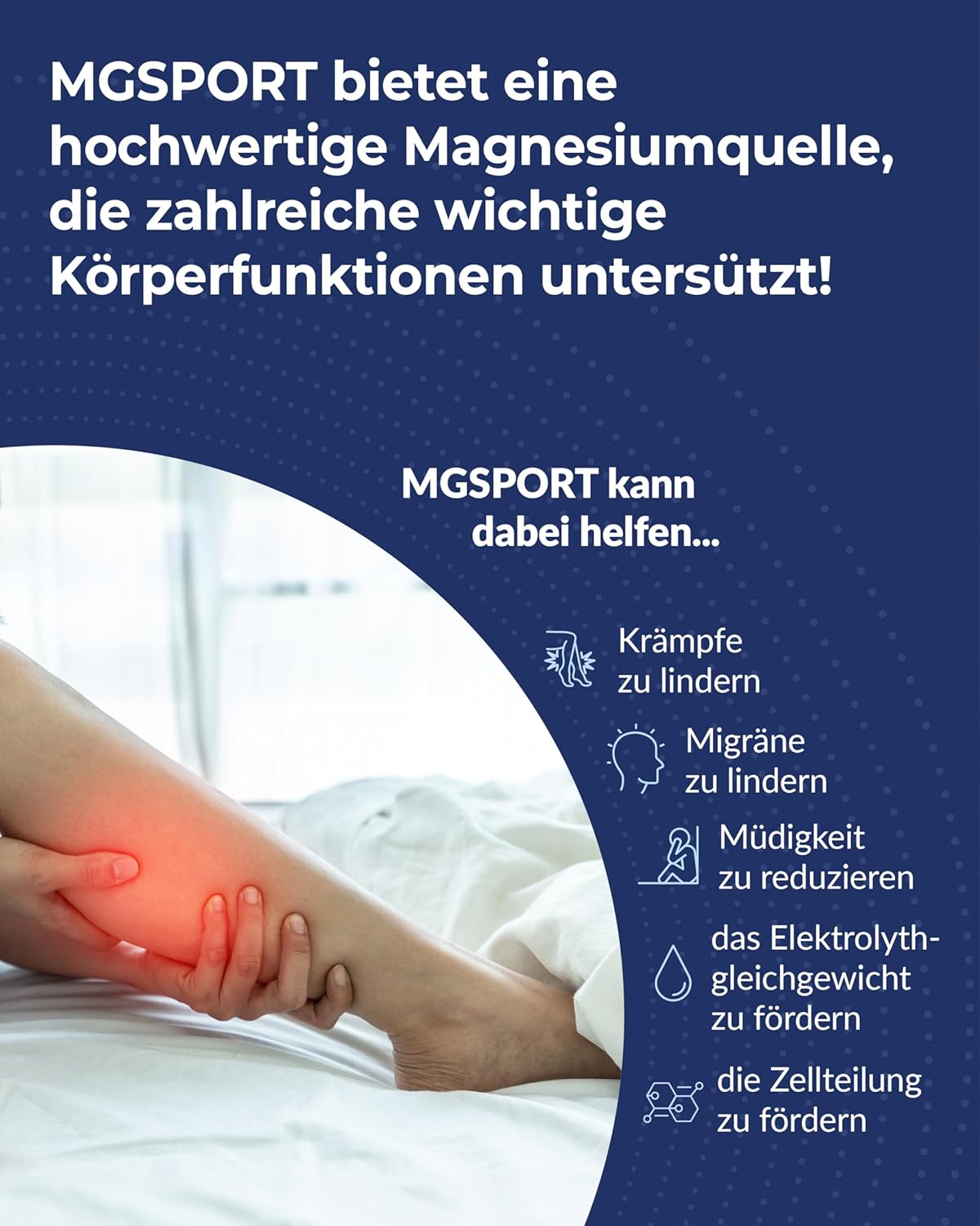 Magnesium Komplex mit B6 & Zink – MGSPORT High Absorption Magnesium Capsules Pack of 60 - 380 mg Elementary Magnesium, Vitamin Capsules with Vitamin B6, E and D, One Tablet Before Sleeping – Bild 4