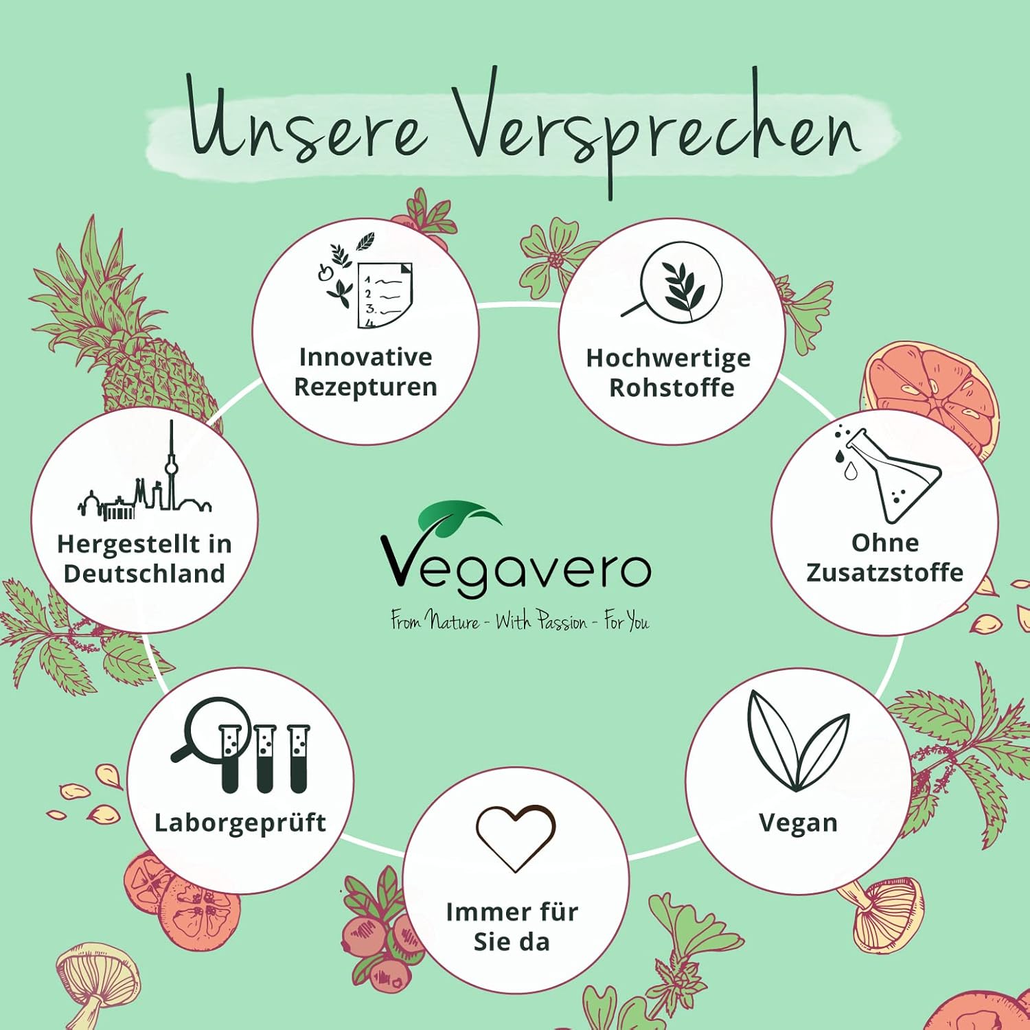 Magnesium 400 mg – Strong Bones | 800 mg Calcium High Dose + 400 mg Magnesium per Day | Laboratory Tested & Vegan | 180 Tablets | No Additives | German Production by Vegavero® – Bild 8