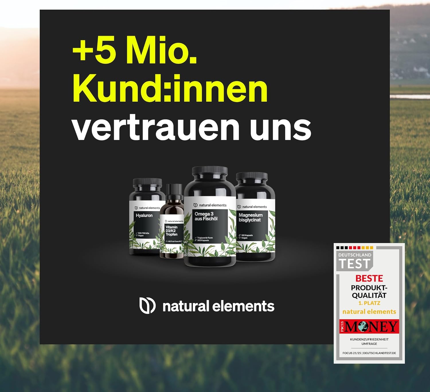 Magnesium Komplex mit B6 & Zink – natural elements Vitamin B Complex - 180 Capsules - High Dose: With 500 µg Vitamin B12 - All 8 B Vitamins (B1, B2, B3, B5, B6, B7, B9, B12) - Vegan, Produced in Germany & Laboratory Tested – Bild 4