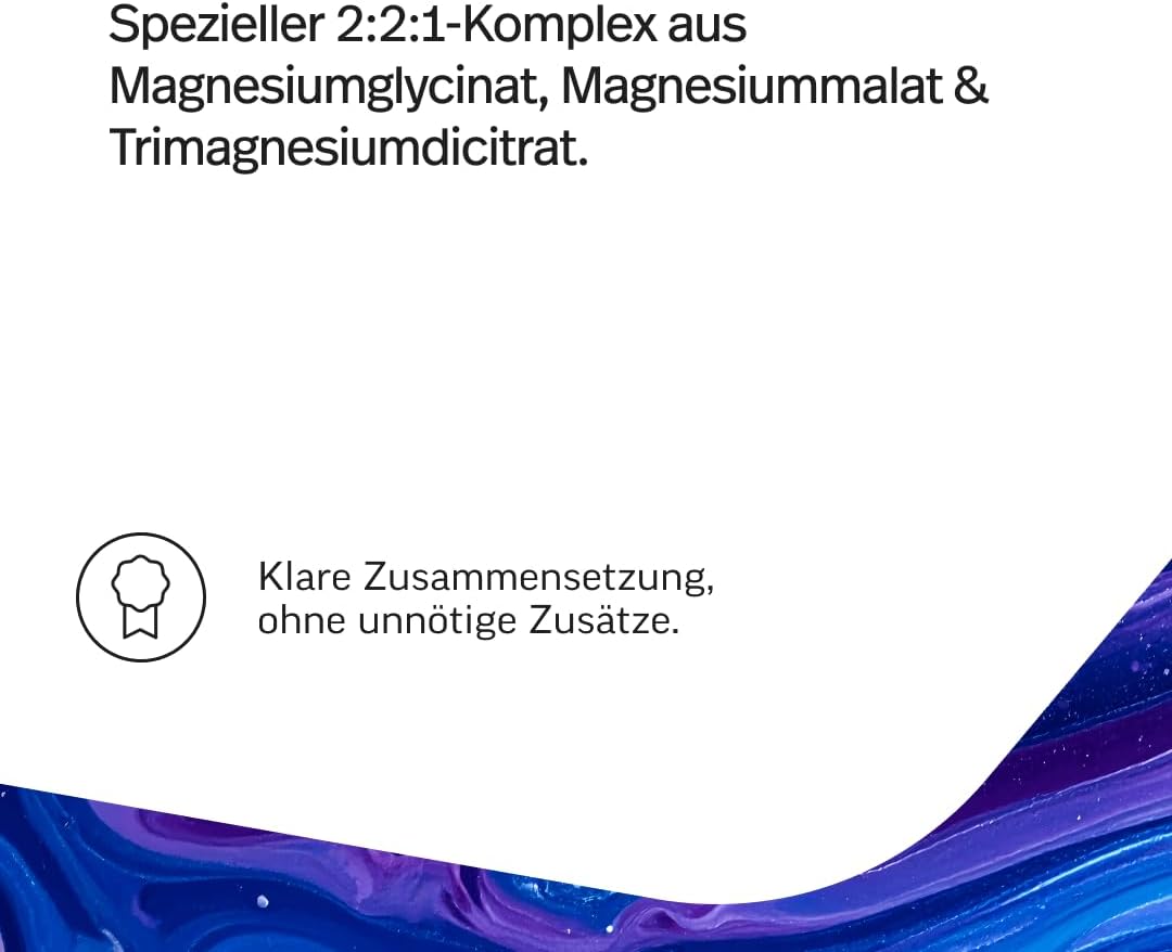 Magnesium Komplex mit B6 & Zink – edubily nutrition® Magnesium Complex Powder with Magnesium Glycinate, Citrate & Carbonate, No Magnesium Stearate, with Vitamin B6, Vegan (300 g Powder) (Blueberry) – Bild 5