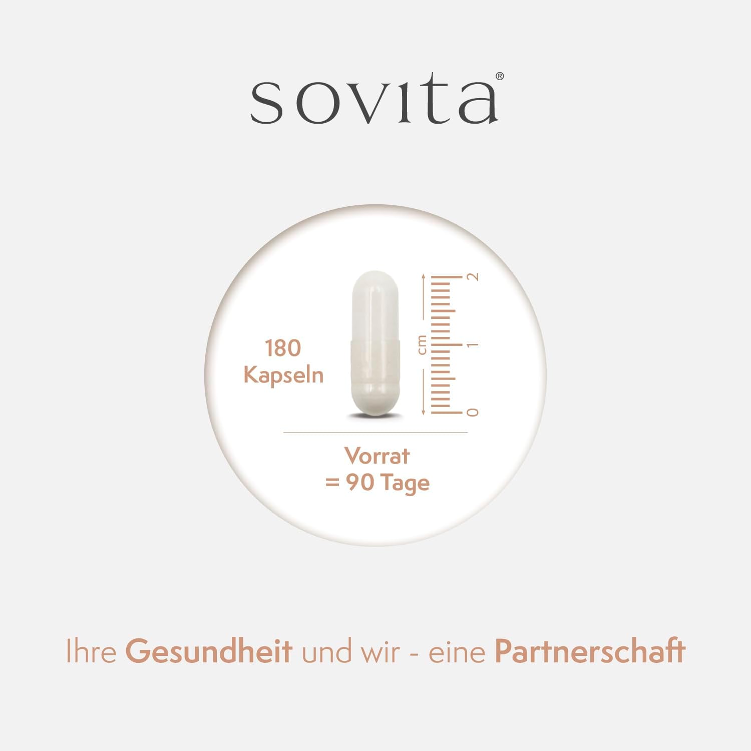 Magnesium 250 mg – sovita Magnesium Opti 250 Capsules | High Dose & Vegan | For Muscles, Nerves & Energy Metabolism – Bild 4