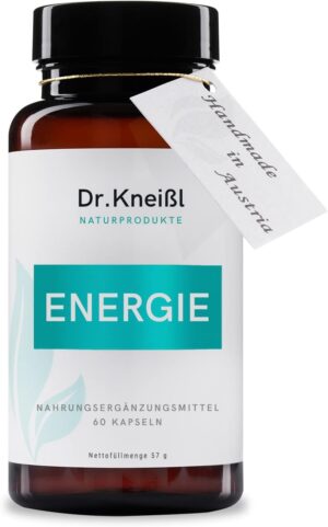 Magnesium Komplex mit B6 & Zink โ Dr. Kneissl Energy 60 Capsules - With High Dose B Vitamins, Coenzyme Q10 and Ginseng - Dietary Supplement for Concentration and Mental Performance