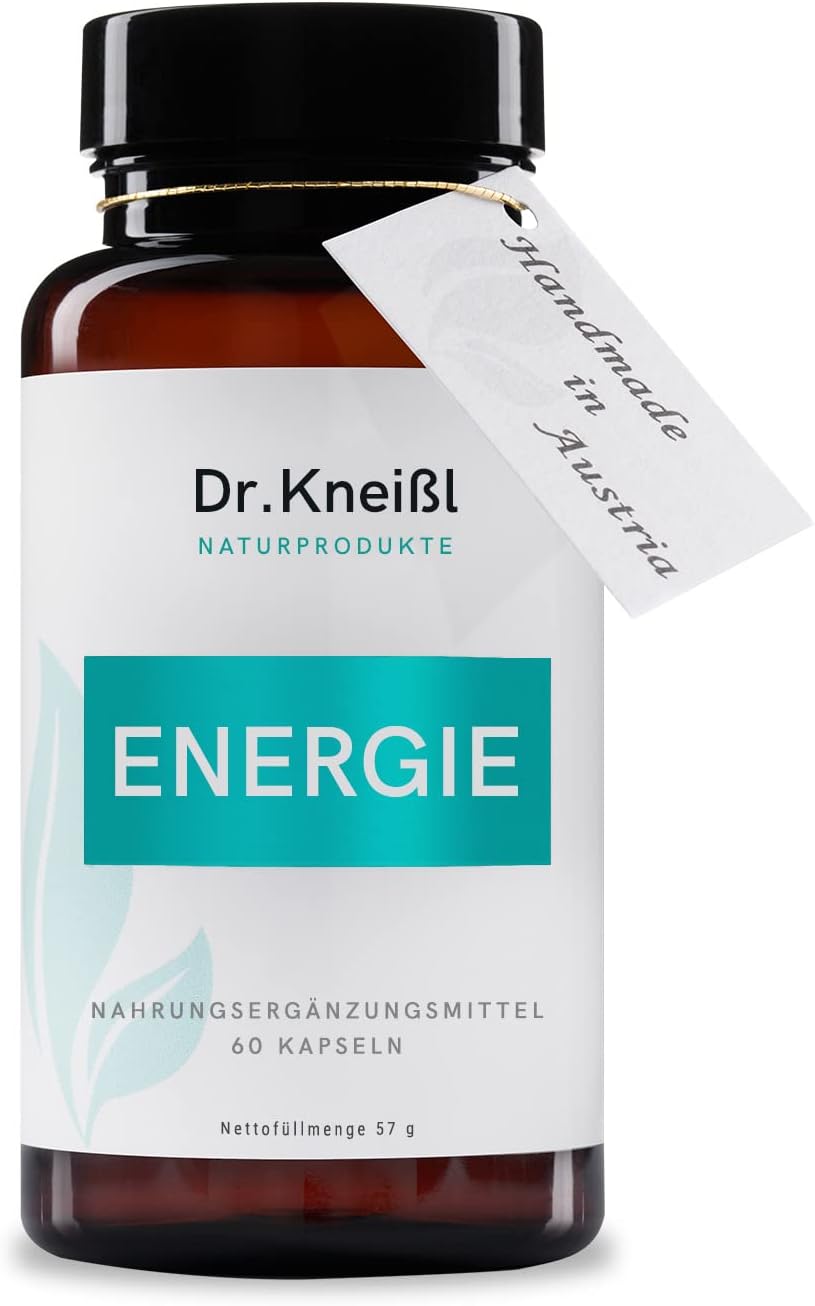 Magnesium Komplex mit B6 & Zink – Dr. Kneissl Energy 60 Capsules - With High Dose B Vitamins, Coenzyme Q10 and Ginseng - Dietary Supplement for Concentration and Mental Performance