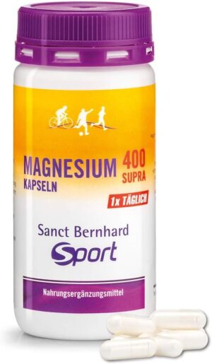 Magnesium 400 mg – Sanct Bernhard Sport Magnesium 400 Supra Capsules 120 Capsules