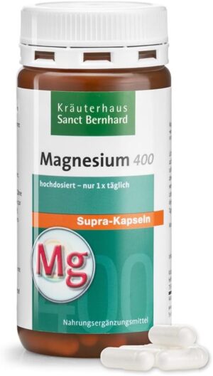 Magnesium 400 mg โ Magnesium 400 Supra Capsules with Pure Magnesium, , ,