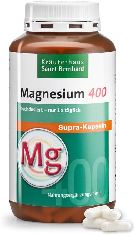 Magnesium 400 mg – Sanct Bernhard Magnesium 400 – 300 Capsules (90 g)