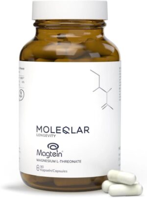 Magnesium Komplex mit B6 & Zink – Magnesium L-Threonate Capsules Pack of 90 – Brand Raw Material Magtein with Official EFSA Approval – 150 mg Elementary Magnesium per Serving – Laboratory Tested in Germany