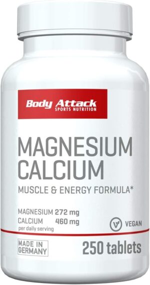 Magnesium 250 mg – Body Attack Magnesium & Calcium - 250 Tablets