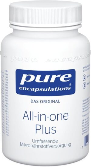 Magnesium Komplex mit B6 & Zink – Pure Encapsulations - All-in-One Plus - Multivitamin - B Vitamins, Vitamins C, D and A, Biotin, Zinc, Magnesium, Selenium, Iodine - Vitamins, Minerals & Dietary Supplements - 90 Capsules