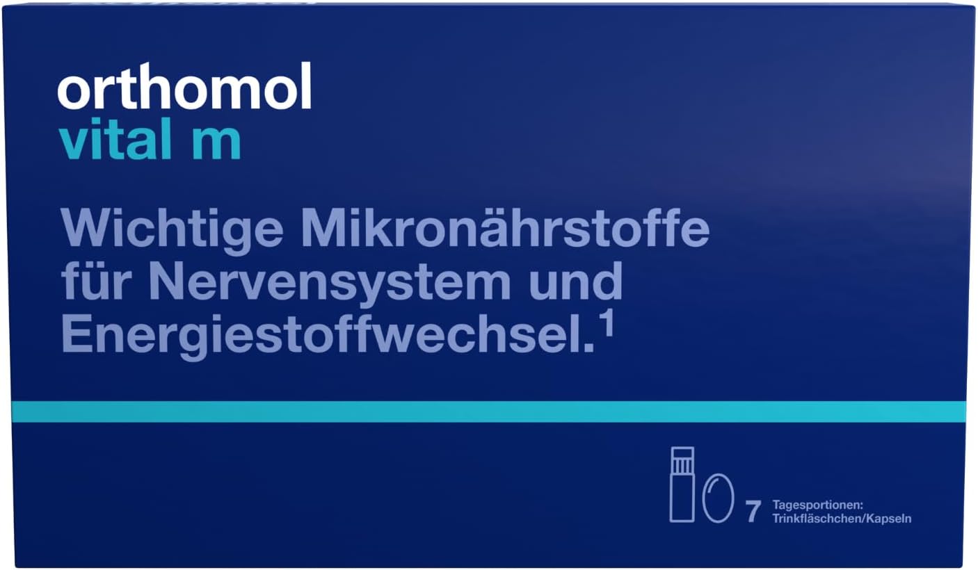 Magnesium Komplex mit B6 & Zink – Orthomol Vital M Bottle/Capsules 7 Day Servings