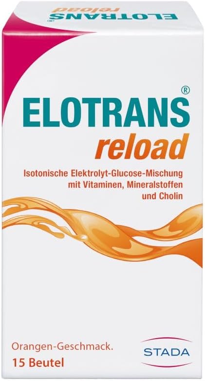 Magnesium Komplex mit B6 & Zink – ELOTRANS reload - isotonic electrolyte glucose blend - dietary supplement with magnesium, potassium, choline & B vitamins - 3 x 15 bags – Bild 2