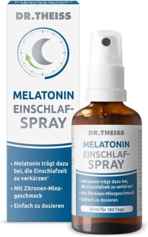 Schlaf-Magnesium mit Melatonin – Natürlich einschlafen & durchschlafen – Dr. Theiss Sleep Spray 50 ml