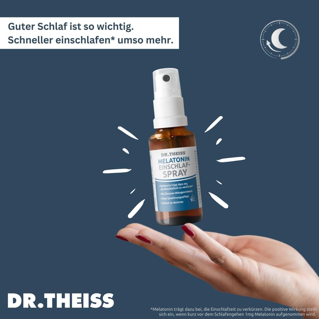 Schlaf-Magnesium mit Melatonin – Natürlich einschlafen & durchschlafen – Dr. Theiss Naturwaren DR.THEISS Melatonin Sleep Spray NEM 30 ml – Bild 6