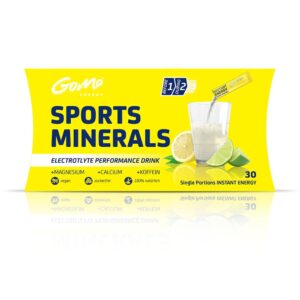 Magnesium Komplex mit B6 & Zink – GoMo® Sports Minerals Vitalising Electrolyte Vitamin Sports Drink with 80 mg Caffeine Ideal Before and During Exercise, Potassium, Magnesium, Zinc, High Dose B Vitamins, 30 Servings