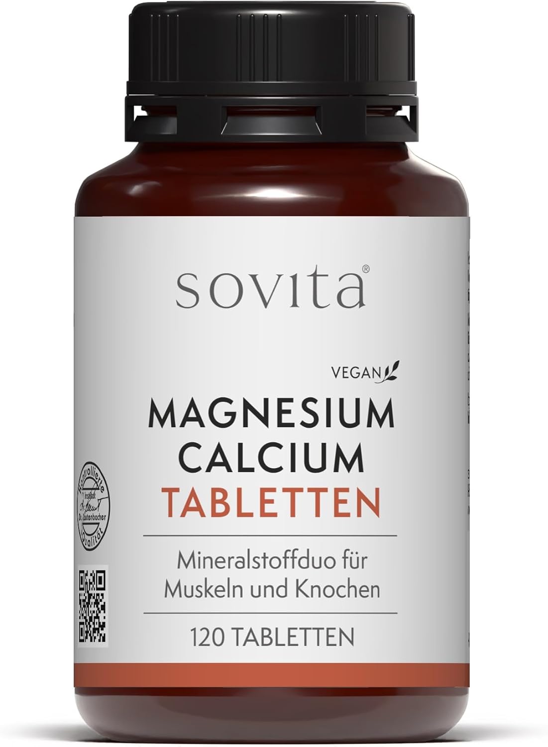 Magnesium 400 mg – Sovita Magnesium Calcium Tablets, Magnesium and Calcium Contribute to Normal Muscle Function and Maintain Normal Bones, Vegan Dietary Supplement, 300 Tablets – Bild 6
