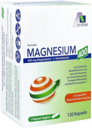 Magnesium 400 mg โ Magnesium 400 mg Capsules Pack of 120