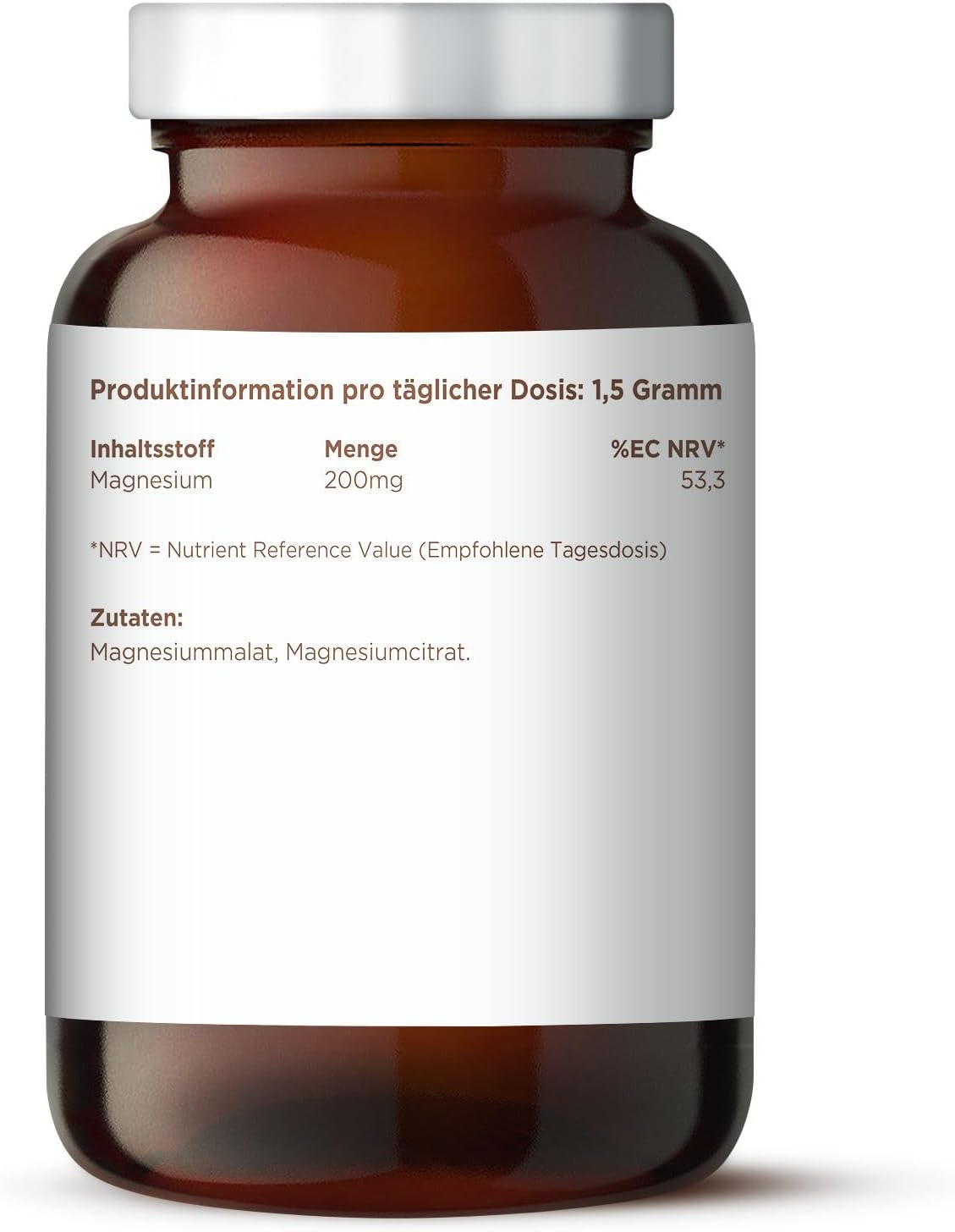 Magnesium 600 mg – BioCare Magnesium Powder Complex of Magnesium Malate and Citrates 90 g – Bild 8