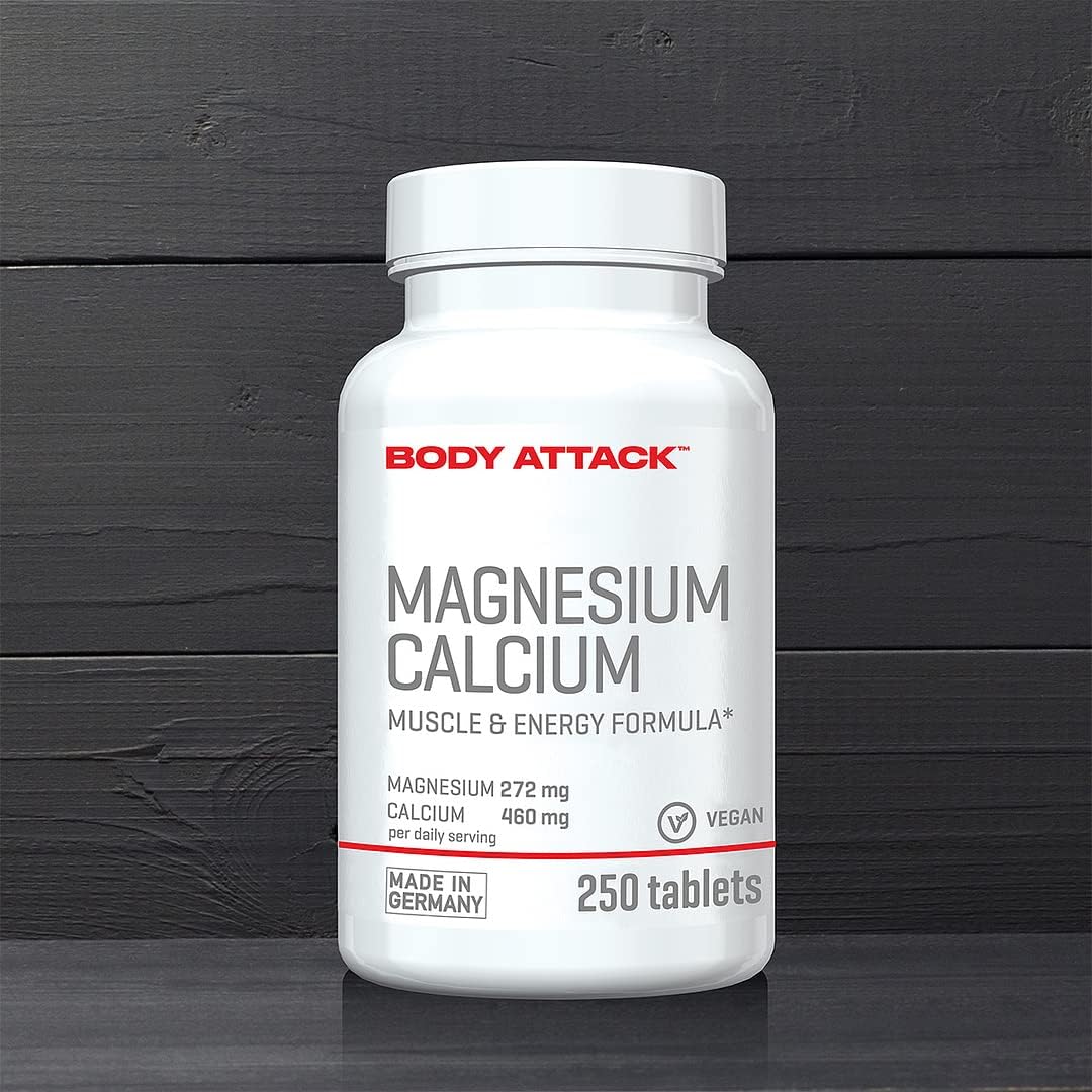Magnesium 250 mg – Body Attack Magnesium & Calcium - 250 Tablets – Bild 4