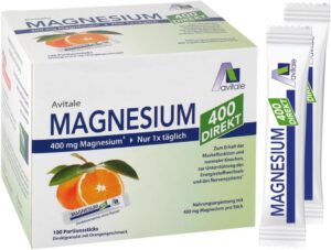 Magnesium 400 mg – Avitale Magnesium 400 direct orange - direct granules for ingestion without water, 210 g