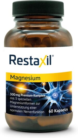 Magnesium 600 mg – Restaxil Magnesium [Pack of 60] - Premium Magnesium Complex with Magnesium Bisglycinate, Citrate & Oxide - Vegan, Gluten & Lactose Free, Made in Germany