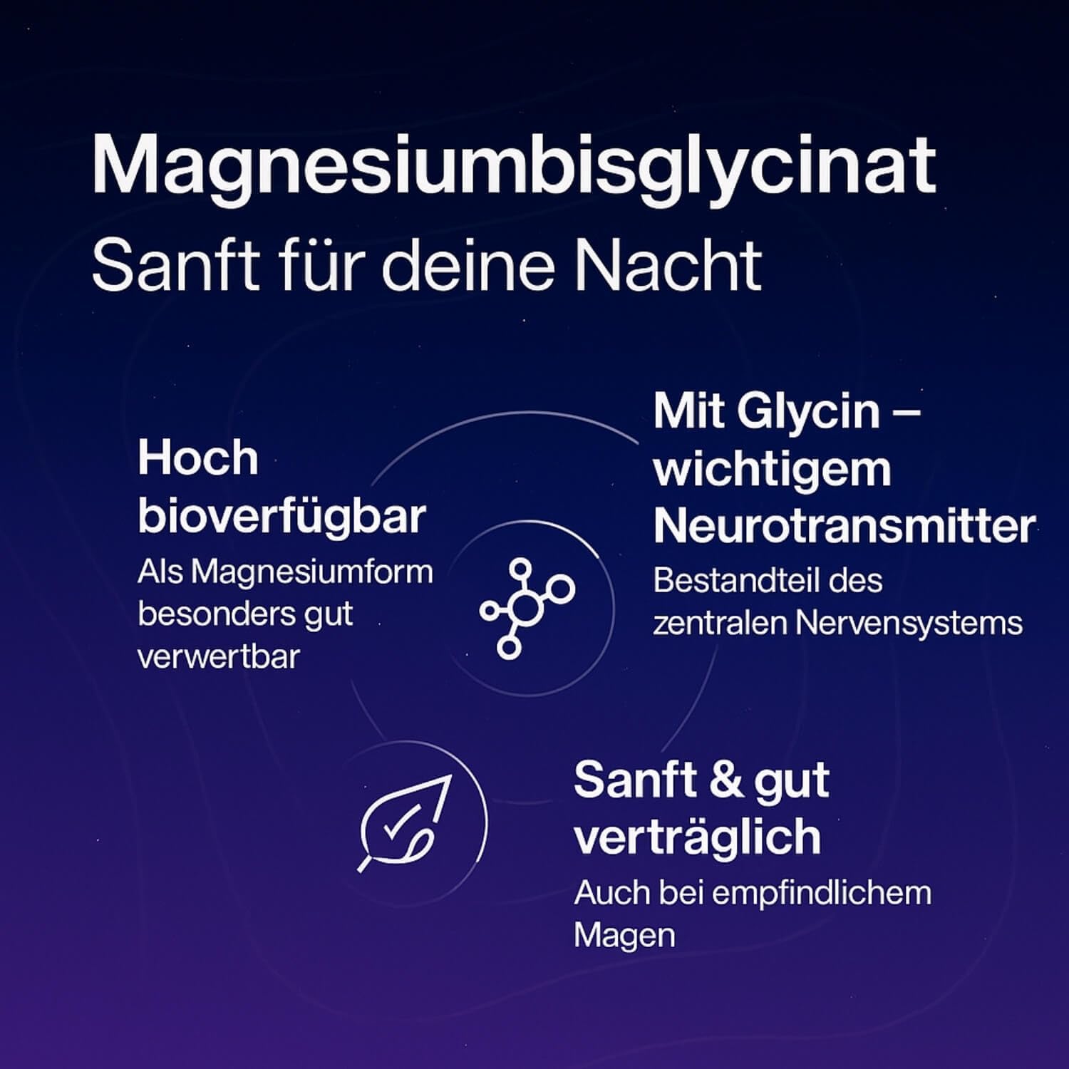 Schlaf-Magnesium mit Melatonin – Natürlich einschlafen & durchschlafen – NACHTMAGIE capsules for your evening routine - with magnesium glycinate, magnesium taurate and L-tryptophan - hormone-free: safe for long-term use (200 capsules) – Bild 5