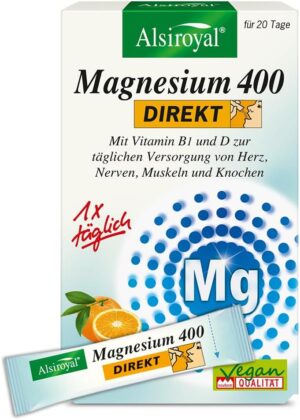 Magnesium Komplex mit B6 & Zink – Magnesium 400 Direct Orange 20 Sticks (0.04 kg)