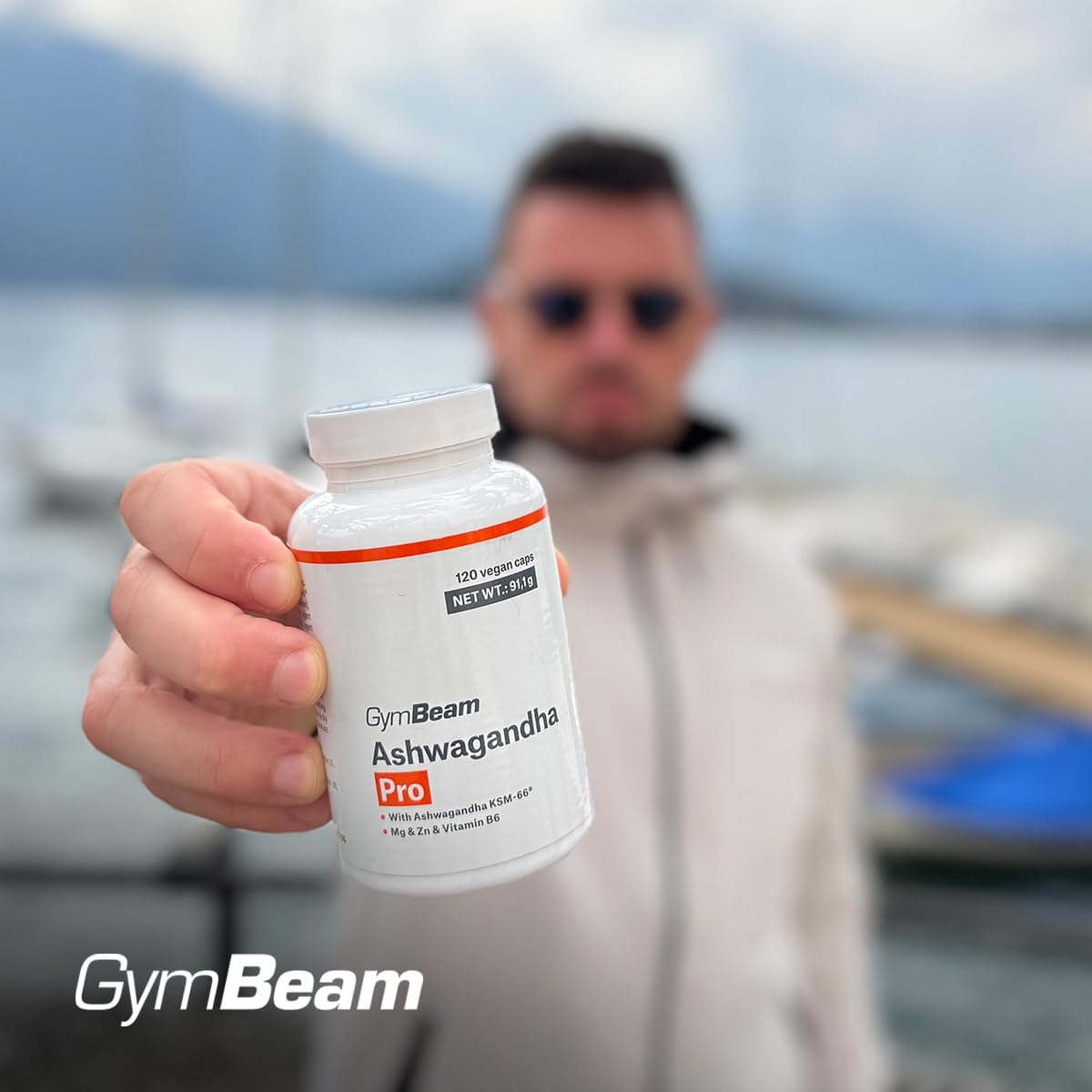 Magnesium 600 mg – Ashwagandha Capsules High Dose PRO - 600 mg Ashwagandha KSM-66 per Day, for Sleep & Mental Health, Complex with Magnesium, Zinc & Vitamin B6, Vegan & No Additives - GymBeam, 120 Caps – Bild 3