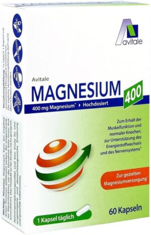 Magnesium 400 mg – Magnesium 400 mg Capsules Pack of 60