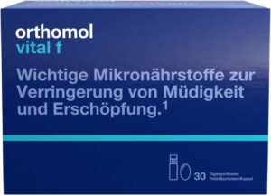 Magnesium Komplex mit B6 & Zink – Orthomol Vital F Water Bottles Pack of 30, (1 x 720 g Pack)