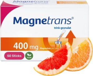 Magnesium 400 mg – Magnetrans Drinking Granules 400 mg - Magnesium Granules for Ingestion with Liquid - Magnesium for Normal Muscle and Nerve Function, Dietary Supplement - 1 x 50 Sticks