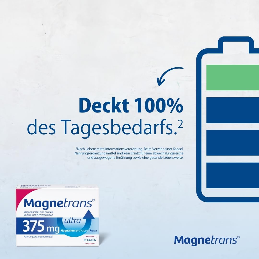 Magnesium Komplex mit B6 & Zink – Magnetic Transparent Ultra 375 mg, 100 capsules – Bild 5