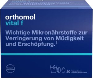 Magnesium Komplex mit B6 & Zink – Orthomol Vital F/Granules Capsules Combo Pack, 30 Pieces, Pack of 1 x 486 g