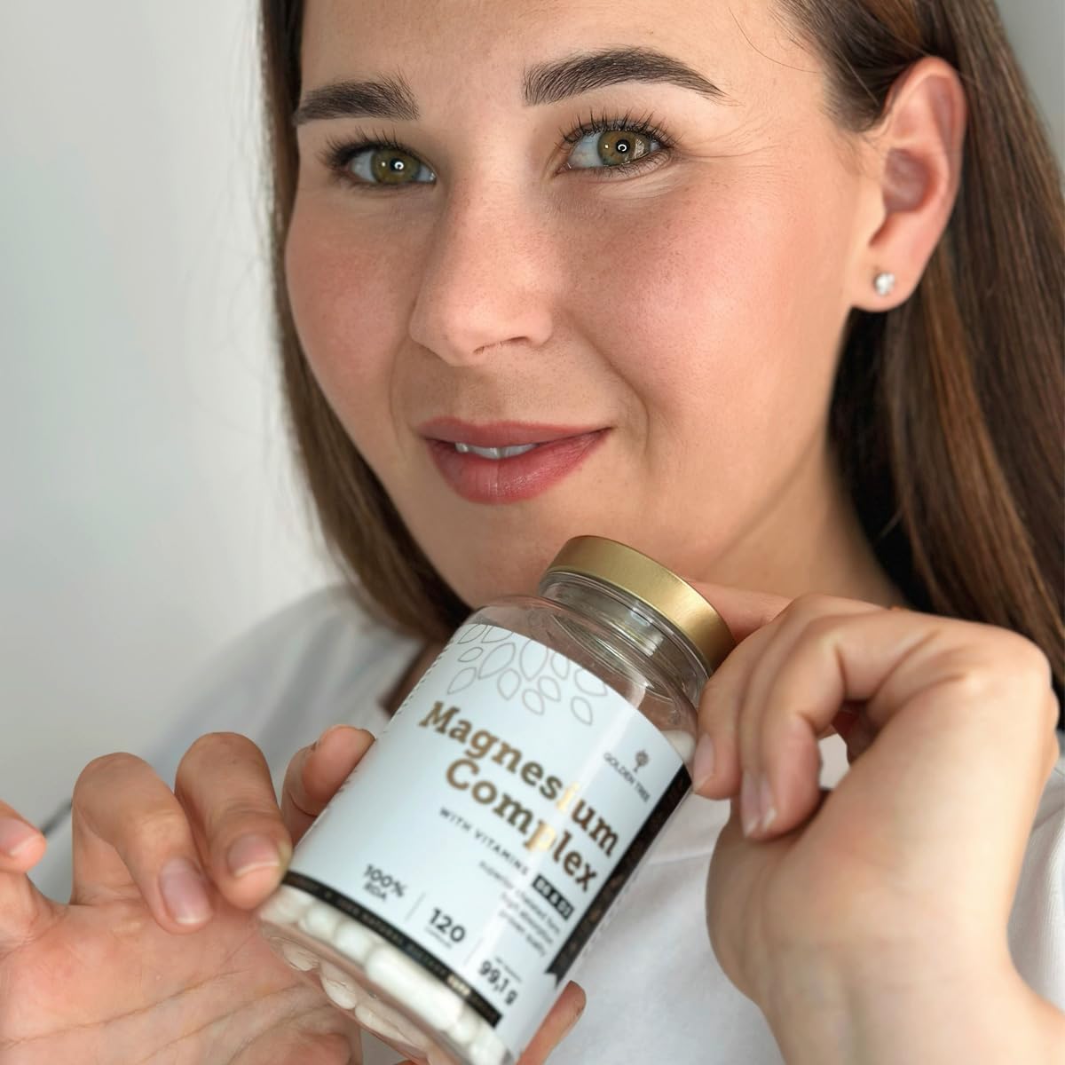 Magnesium 400 mg – Golden Tree Magnesium Complex with Vitamin D3 and B6 in 3 Different Forms - Magnesium Citrate, Malate and Bisglycinate, No Artificial Sweeteners - Highest Absorption 400 mg Magnesium Per Dose
