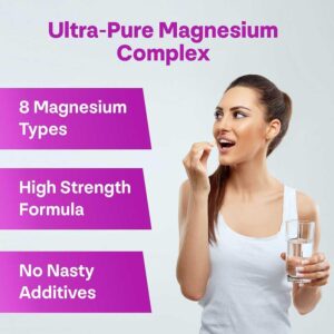 Magnesium Komplex mit B6 & Zink โ Magnesium Complex - 8 Magnesium Forms in 1 Formula Including Glycinate, Citrate, Taurate & Malate - 500 mg per Serving - 120 Capsules - For Sleep, Rest & Nerve Balance