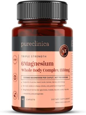 Magnesium Komplex mit B6 & Zink โ Double Strength Magnesium Complex - 1350mg Per Tablet - 247mg Elementary Magnesium - 6 High Quality Magnesium Compounds for Muscles, Heart, Brain & Bones - 3 Month Supply (90 Tablets)