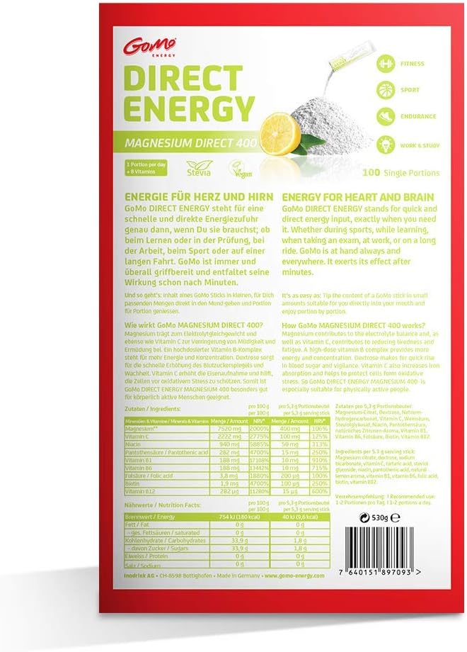 Magnesium 400 mg – Magnesium + Vitamins - 3000 mg Magnesium Citrate, 400 mg Elementary Magnesium + 8 High Dose Vitamins. 1 Serving Daily Direct & Fast. Laboratory Tested – Bild 6