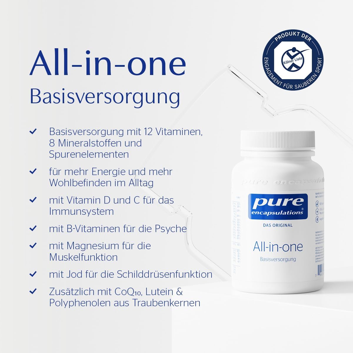 Magnesium Komplex mit B6 & Zink – Pure Encapsulations All-in-one, 60 pcs capsules – Bild 2