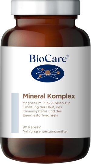 Magnesium 600 mg – BioCare Mineral Complex - Magnesium, Zinc & Selenium for Energy, Immune System & Skin - Suitable for Vegetarians and Vegans - 90 Capsules