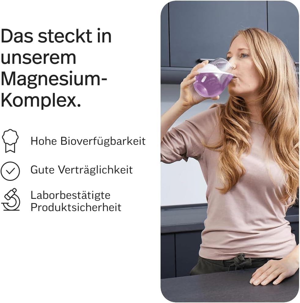 Magnesium Komplex mit B6 & Zink – edubily nutrition® Magnesium Complex Powder with Magnesium Glycinate, Citrate & Carbonate, No Magnesium Stearate, with Vitamin B6, Vegan (300 g Powder) (Blueberry) – Bild 6
