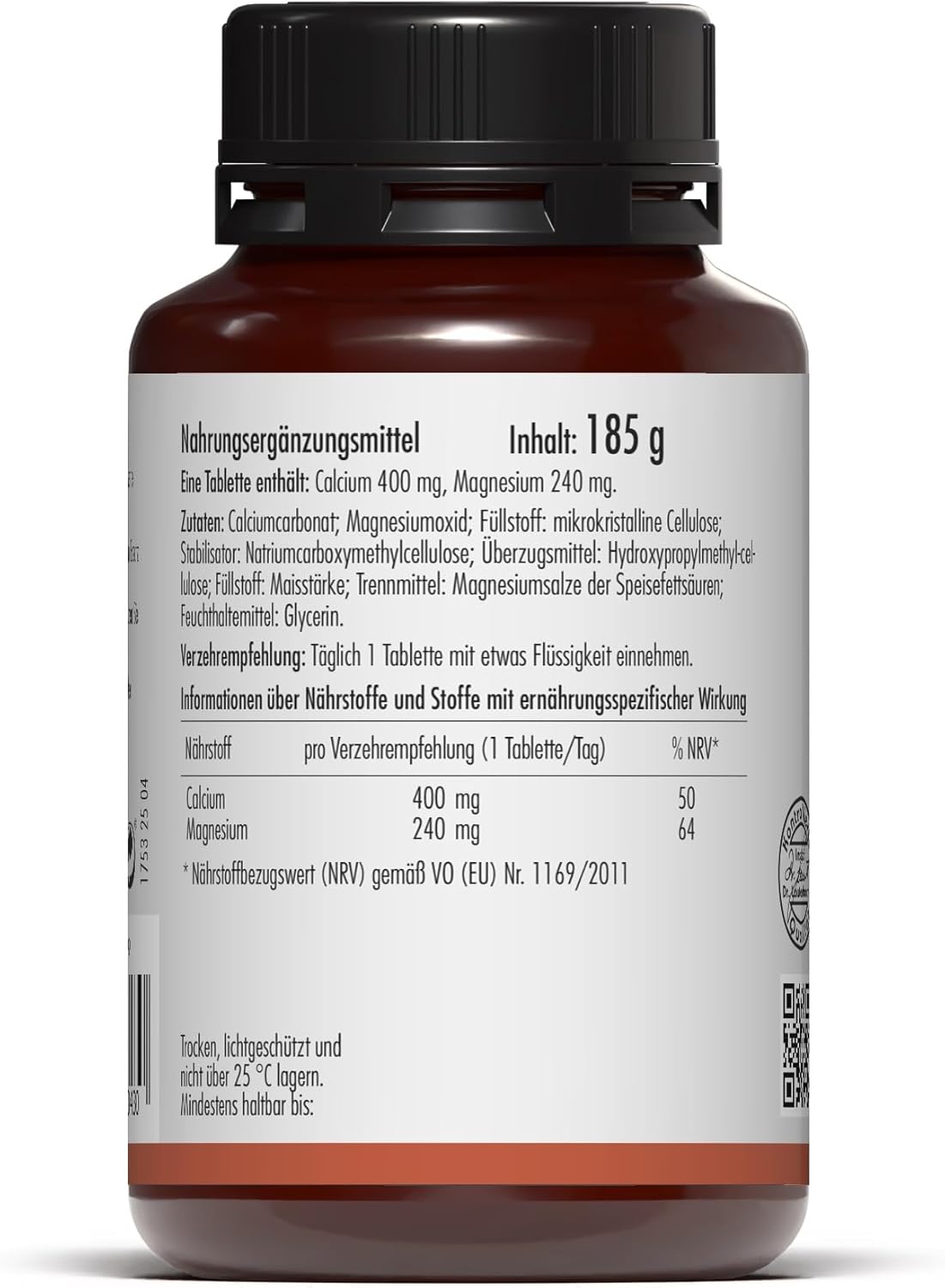Magnesium 400 mg – Sovita Magnesium Calcium Tablets, Magnesium and Calcium Contribute to Normal Muscle Function and Maintain Normal Bones, Vegan Dietary Supplement, 300 Tablets – Bild 7