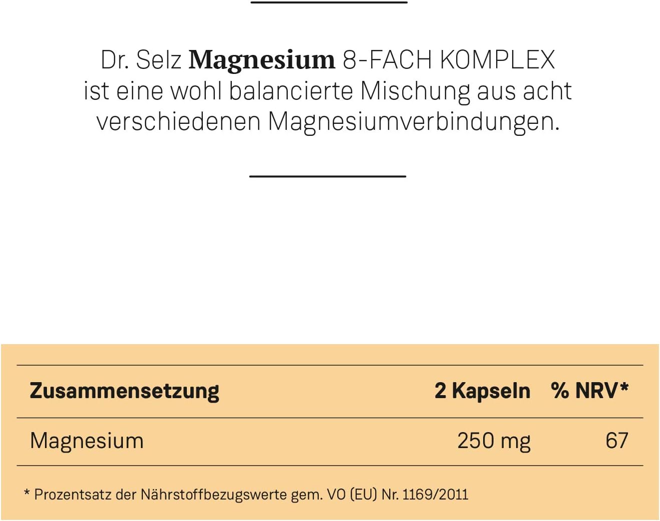 Magnesium Komplex mit B6 & Zink – Magnesium 8-fold complex, balanced mineral blend with 8 different magnesium compounds, 100% vegan, laboratory tested, premium quality, 60 magnesium capsules – Bild 4