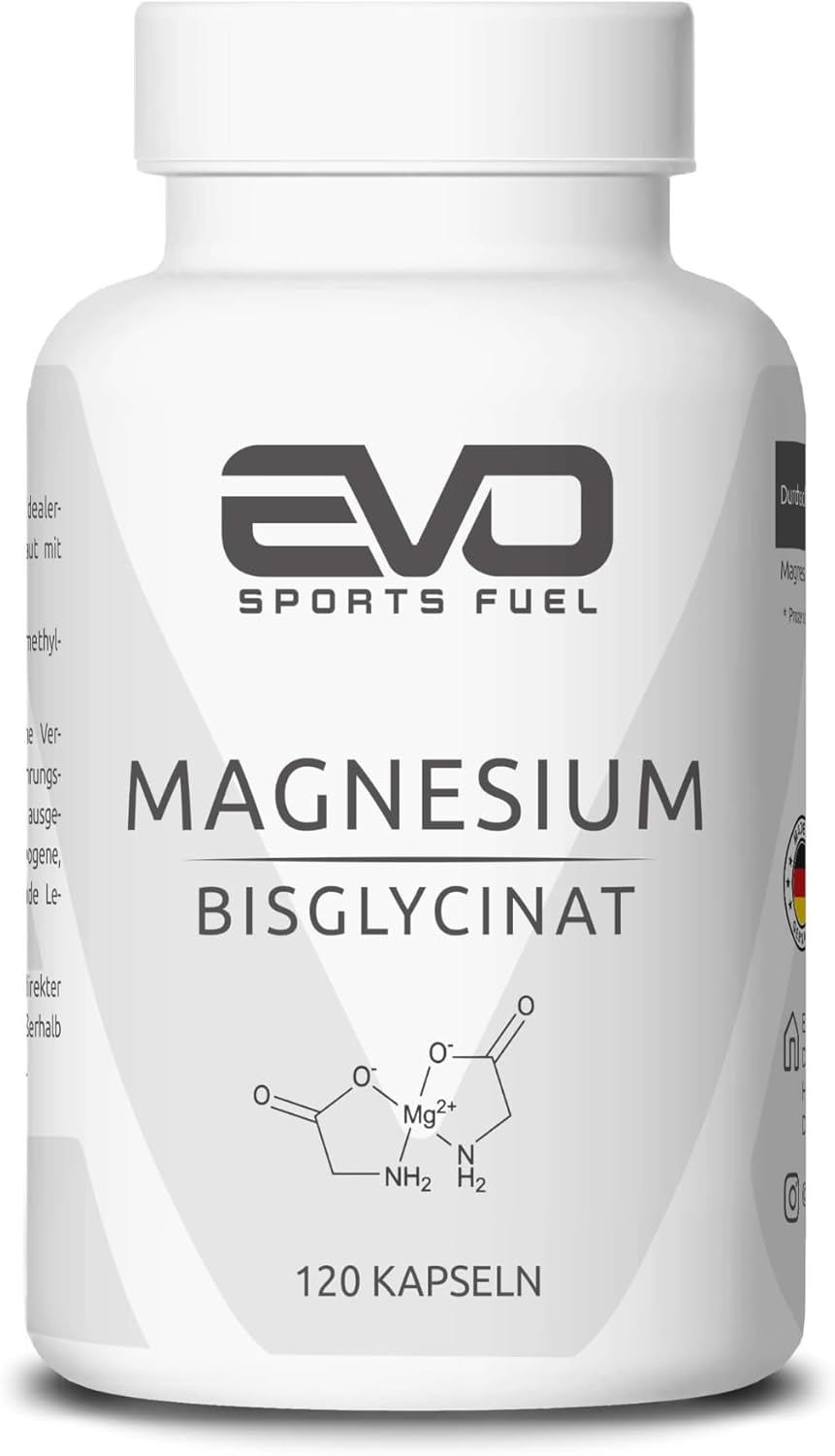 Magnesium 400 mg – Magnesium Bisglycinate - 120 Capsules - High Dose & Bioavailable - 300 mg Magnesium per Daily Serving - 100% Vegan - Tested Quality - Made in Germany