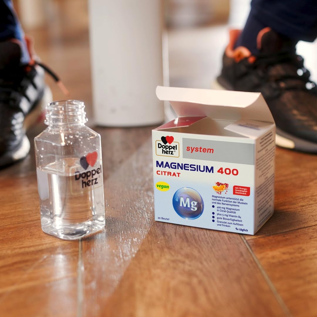 Magnesium 400 mg – Doppelherz System Magnesium 400 Citrate - Magnesium as a Contribution to the Normal Function of Muscles and Nervous System - 40 Portion Bags – Bild 7
