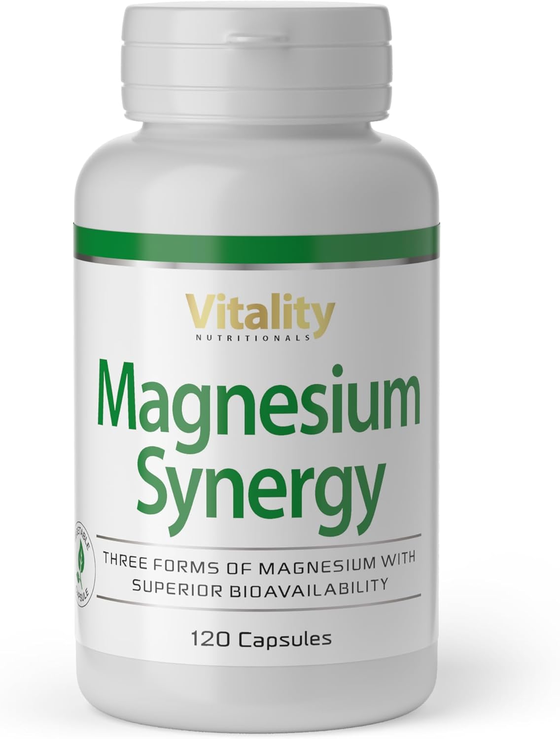 Magnesium Komplex mit B6 & Zink – Magnesium Synergy Triple Power: Magnesium Citrate, Glycinate & Malate, 120 Capsules High Dose, Premium Complex Vegan, Laboratory Tested Vitality Nutritionals by Vitamin Express
