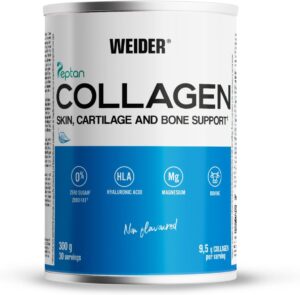 Magnesium Komplex mit B6 & Zink – Weider Collagen Powder, Collagen Peptides High Dose, with Hyaluronic Acid, Magnesium and Vitamin C, Sugar-Free, for Healthy Skin, Cartilage and Bones, 300 g (30 Servings!)