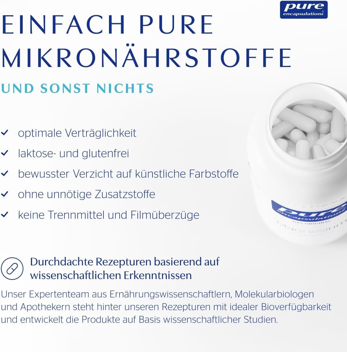 Schlaf-Magnesium mit Melatonin – Natürlich einschlafen & durchschlafen – Pure Encapsulations - Sleep Formula - Nutrient Complex with Melissa Extract, B Vitamins, Magnesium, Zinc and Amino Acids - 60 Capsules – Bild 6