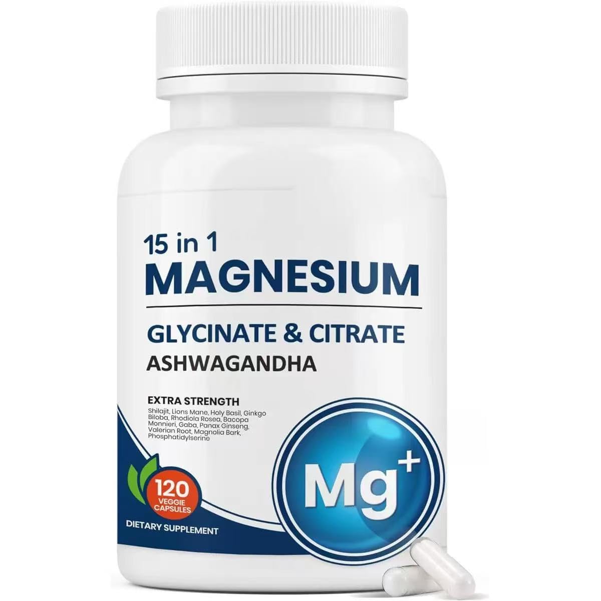 Schlaf-Magnesium mit Melatonin – Natürlich einschlafen & durchschlafen – 15 in 1 Magnesium - Natural Support for Sleep and Cognitive Function - Muscle, Heart Support, Vegans