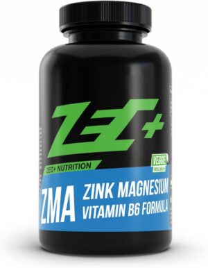 Magnesium Komplex mit B6 & Zink – ZEC+ ZMA 90 capsules, High-Quality Complex With Valuable Zinc, Magnesium and Vitamin B6, Nutritional Supplement for Normal Metabolism and for Maintaining Normal Bones, Hair and Skin, Made in Germany